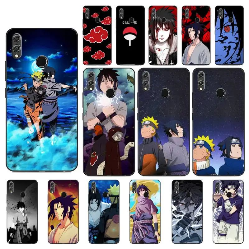 Мягкий силиконовый черный чехол для телефона Babaite с аниме Наруто Учиха Саске Huawei