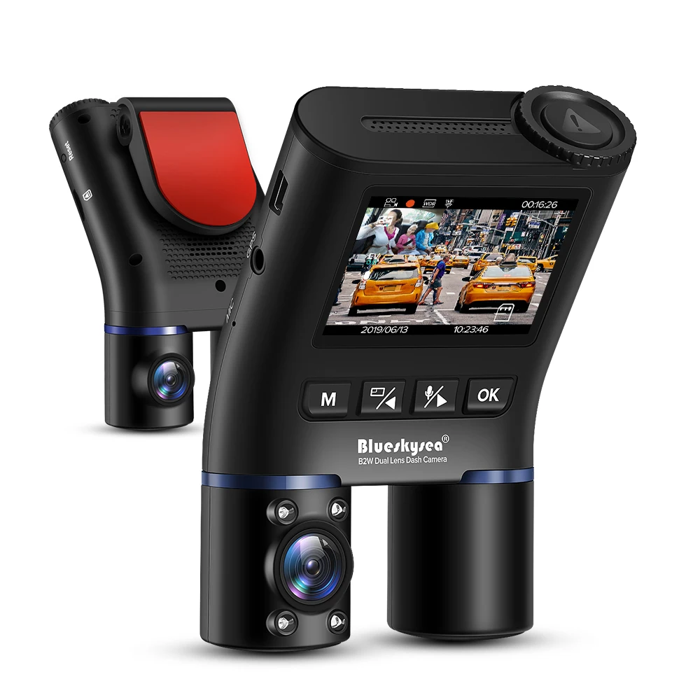 Blueskysea B2W видеорегистратор Мини Автомобильный WiFi видеорегистратор HD1080P для Uber Lyft такси автобус gps(обновленная версия B1W) DVR