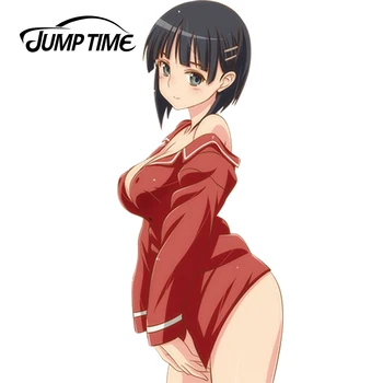 

JumpTime 13cm x5.6cm Sexy Beauty Kirigaya Suguha Anime Sword Art Online Cartoon Car Stickers Vinyl Car Bumper Accessories Decals
