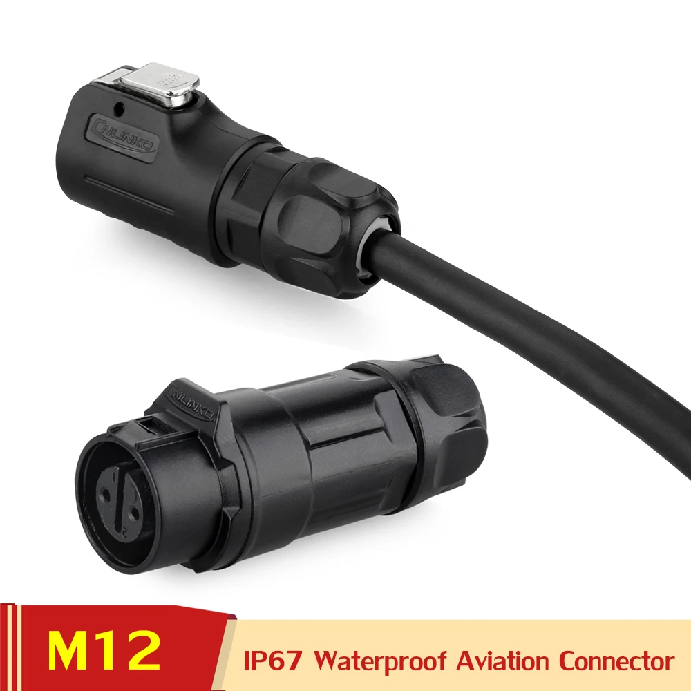 M12 PBT пластиковый водонепроницаемый разъем питания 2pin 3pin 4pin 5pin 6pin 7pin 8pin AC DC 125V для