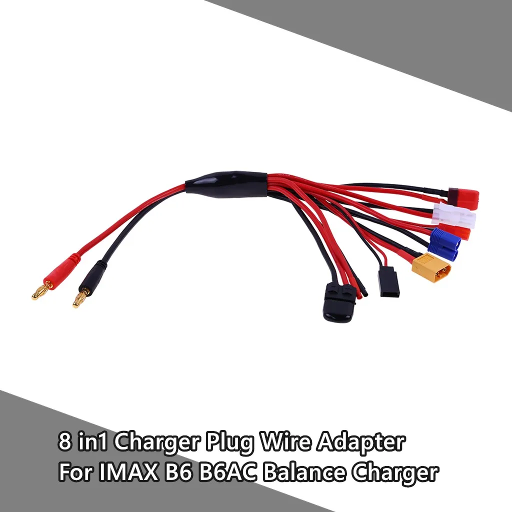 8 in1 Charger Plug Wire Adapter Cable Part For IMAX B6 B6AC Balance