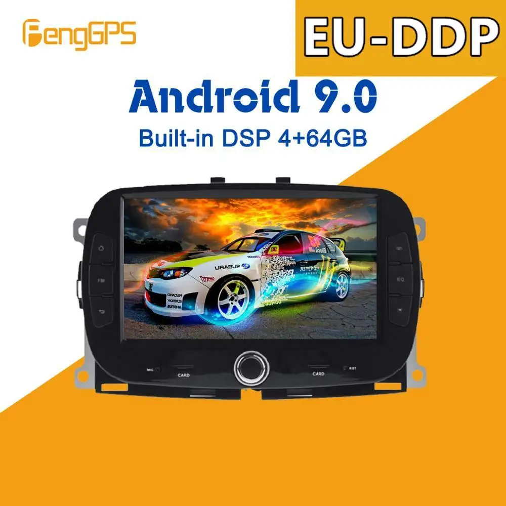 Android 10.0 4 64Gb Px5 Auto Dsp Integrata Nessun Lettore Dvd Radio Multimediale Per Fiat 500 2015 Unità Principale Di Navigazione Gps