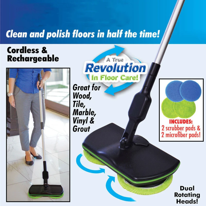 Electric Brooms New Magic Easy Microfiber Electric Broom 360 Rotating Mop Spin Spray Foot  Switch Mop Floor Cleaning Mop Easy Bucket Dust Broom|Mops| - AliExpress