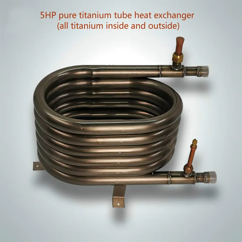 5HP (18KW) titanium tube heat exchanger, coaxial air heat exchanger