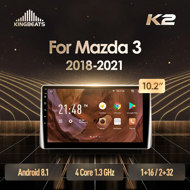 KingBeats штатное головное устройство For Mazda 3 IV Axela BP 2018 - 2021 GPS автомагнитола на андроид