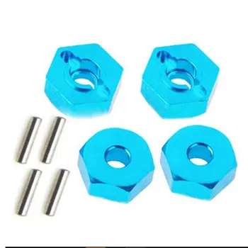 

4pcs Aluminum Alloy Wheel Hex Nuts With Pins Drive Hubs 12mm Locknut Adapter RC Car Metal Accessories For 4WD RC Car