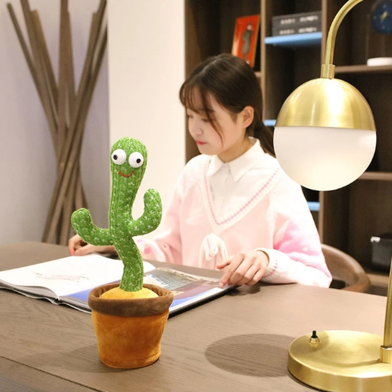 1 Pc Interactive Recording Cactus Plush Toys Electronic Light Dancing Funny for Baby Childhood | Игрушки и хобби