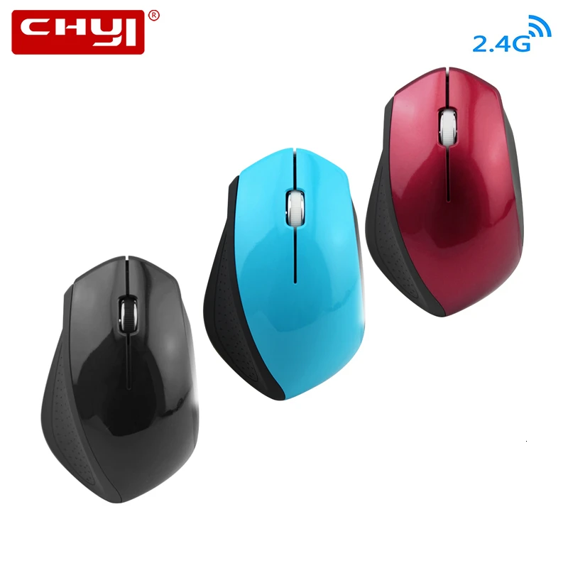 

CHYI Wireless Ergonomic Usb Computer Mouse Portable Mini Optical PC Mause 3D Cheap Office Mice For Microsoft Windows IOS Laptop