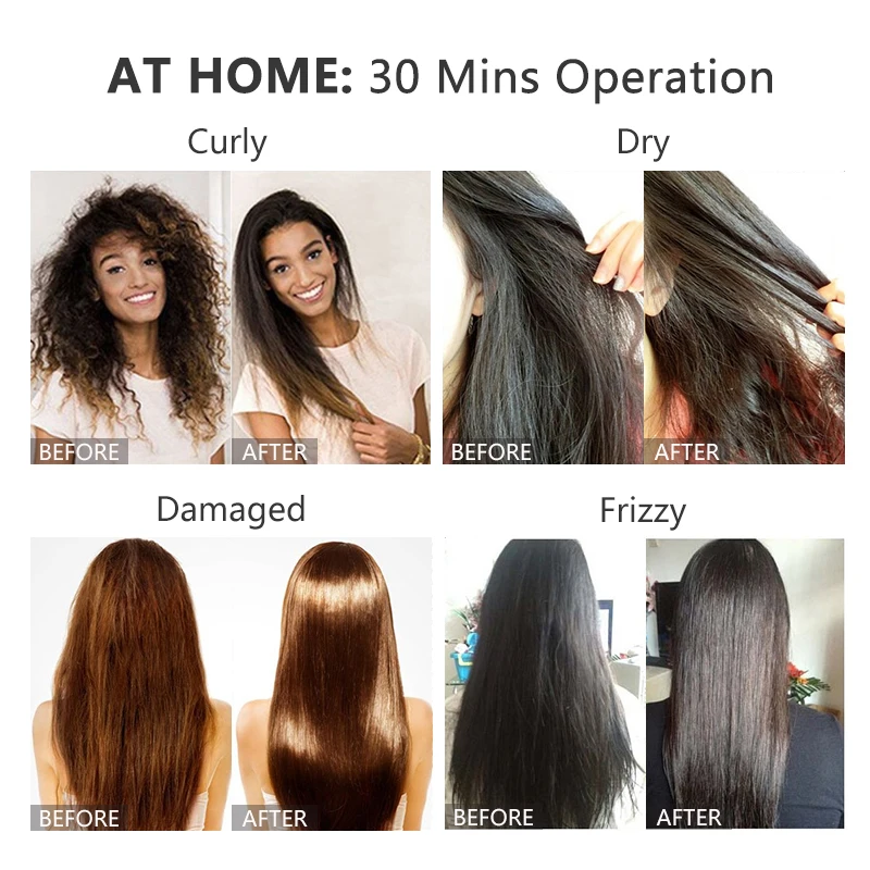 Pure Keratin Hair Repair Treatment Formalin 5 Professional Curly