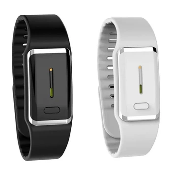 

2Pcs Usb Rechargeable Ultrasonic Mosquito Repellent Bracelet Electronic Bionic Wave Insect Repellent - Black & White