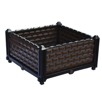 

40 X 40 X 22cm Square Plastic Combined Seedling Box Soilless Planting Growing Kit-Single Grid White/Black + Beige/Black + Coffee