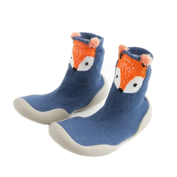 

Newborn Baby First Walkers Cartoon Rubber Sole Soft Shoes Boys Girls Shoes Infant Toddler Sole Anti-slip Shoes Floor Socks