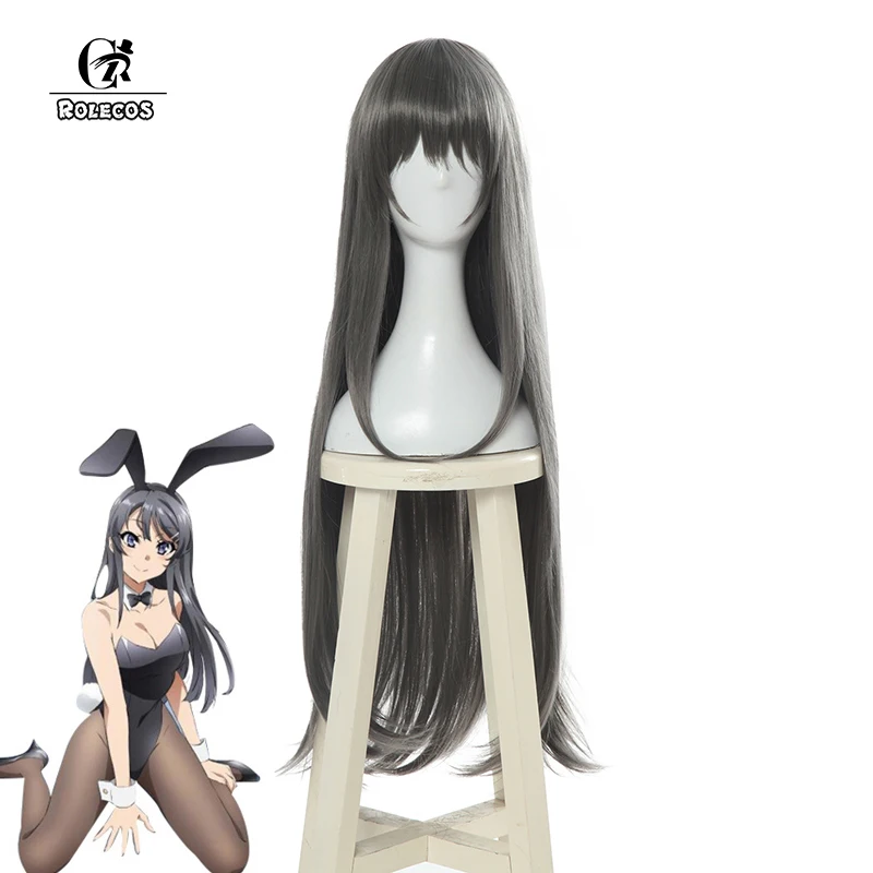 ROLECOS Mai Sakurajima Косплей волосы Аниме Seishun Buta Yarou wa Bunny Girl Senpai no Yume wo Minai Длинные