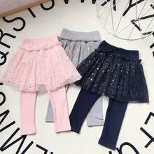 Детская одежда; брюки для девочек; леггинсы-кюлоты со звездами из двух предметов; 19 весенняя одежда; стиль; для детей 3-8 лет