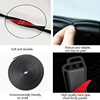 Auto Door Rubber Seal Strip L-type Double Layer Sealing Adhesive Stickers Noise Insulation Weatherstrip Car Interior Accessories 4