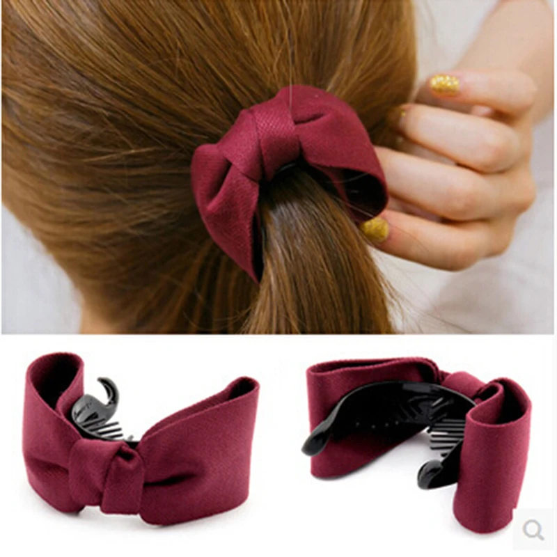 

Korean bow grab clip twist clip act the role ofing act the role ofing vertical clip hair clip banana clip vertical clip ponytail