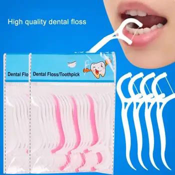 

20/50pcs Dental Floss Picks Teeth Toothpicks Stick Tooth Clean Teeth Sticks Floss Pick Toothpick Teeth Flosser Oral Care TSLM2