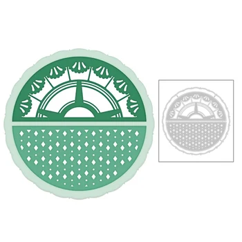 

2020 New Circle Frame Lace Background Decoration Edge Embossing Metal Cutting Dies For DIY Scrapbooking Greeting Card no Stamps