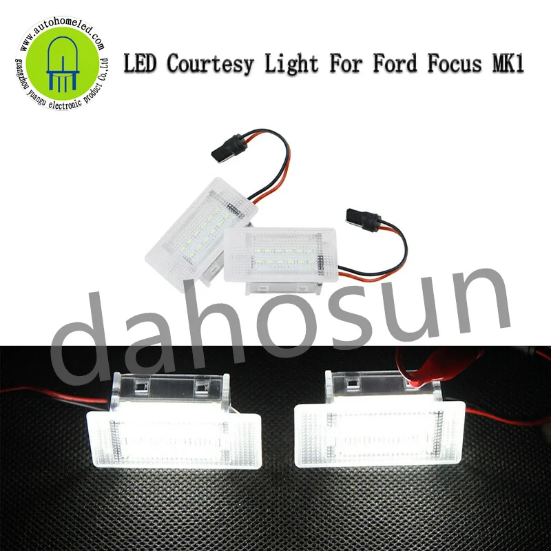 2pcs Dahosun White Led Courtesy Door Light Compatible With Ford Focus