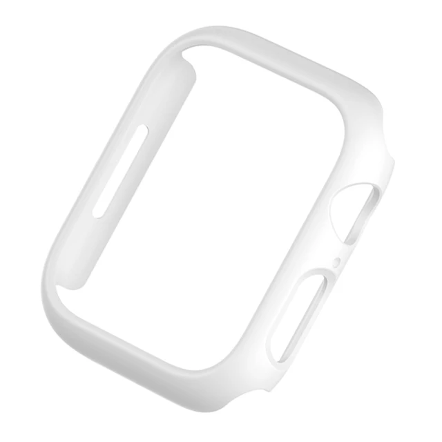Case for Apple Watch Case Series 7 41mm 45mm iWatch Bumper Edge Case PC Shockproof Protective Cover Frame for iWatch 7 654 321 White
