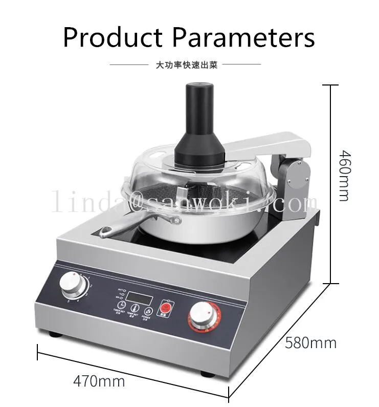 Коммерческий Настольный Интеллектуальный Автоматический робот для приготовления пищи, Кухонная машина, электромагнитный ВОК, китайская кухонная плита