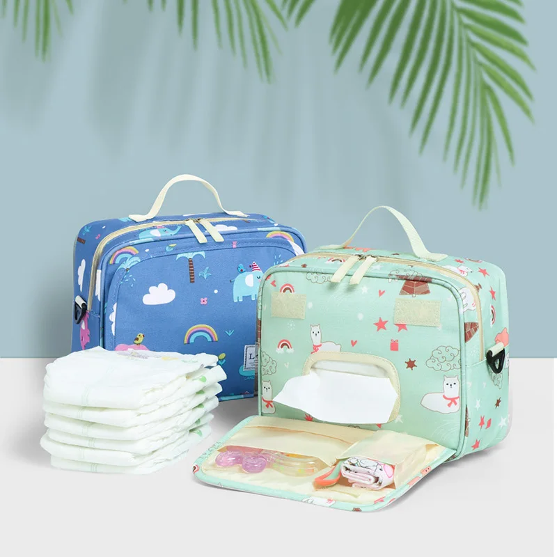 

Baby Diaper Bags Maternity Bag for Disposable Reusable Fashion Prints Wet Dry Diaper Bag Double Handle Wetbags Cosmetic Storage