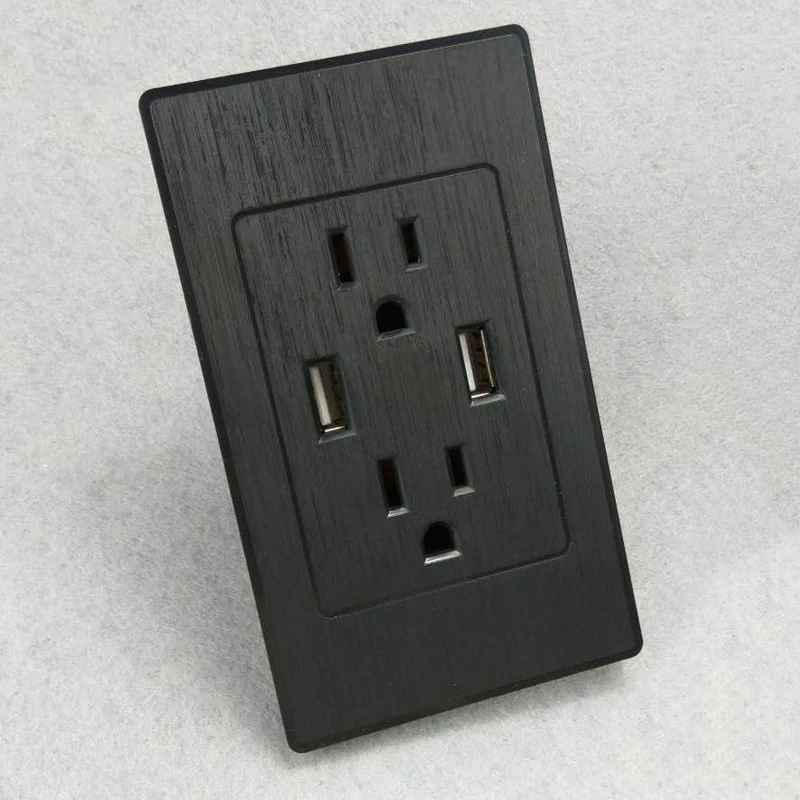 Двойной USB порт розетка Зарядное устройство переменного тока розетка US Plug YE-Hot