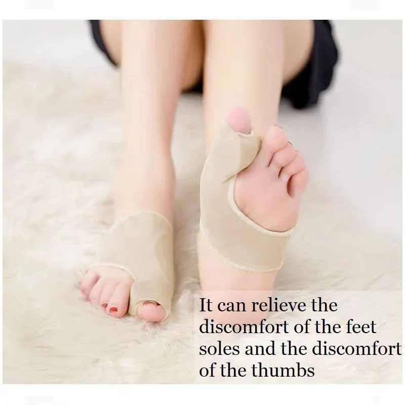 US 2PCS Updated Bunion Corrector Hallux Valgus Pedicure Socks Thumb Toe Separator Big Toe Splint Straightener Protector FeetCare