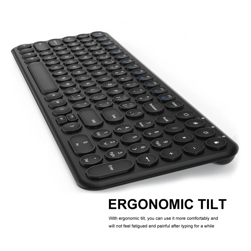 Recarregável Ultra Slim Teclado Silencioso e Ratos Combo com Teclas Redondas para Computador Mouse sem Fio 2.4ghz Usb - Imagem 2