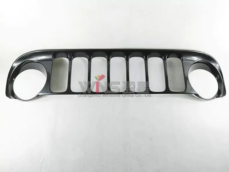 For Jeep Renegade Front Grille Cover Trim Carbon Fiber or Silver Color Car Styling accessories