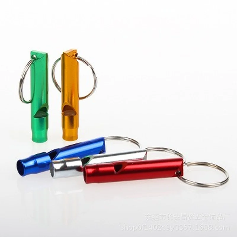 1PCS Whistles Training Whistle Multifunctional Aluminum Emergency Survival Whistle Keychain for Camping Hiking Outdoor Sport