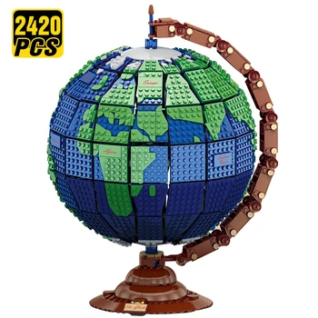 

Technic New Design Creative Building Block World Map Globe Model Bricks Educational Toys Birthday Gift For Children