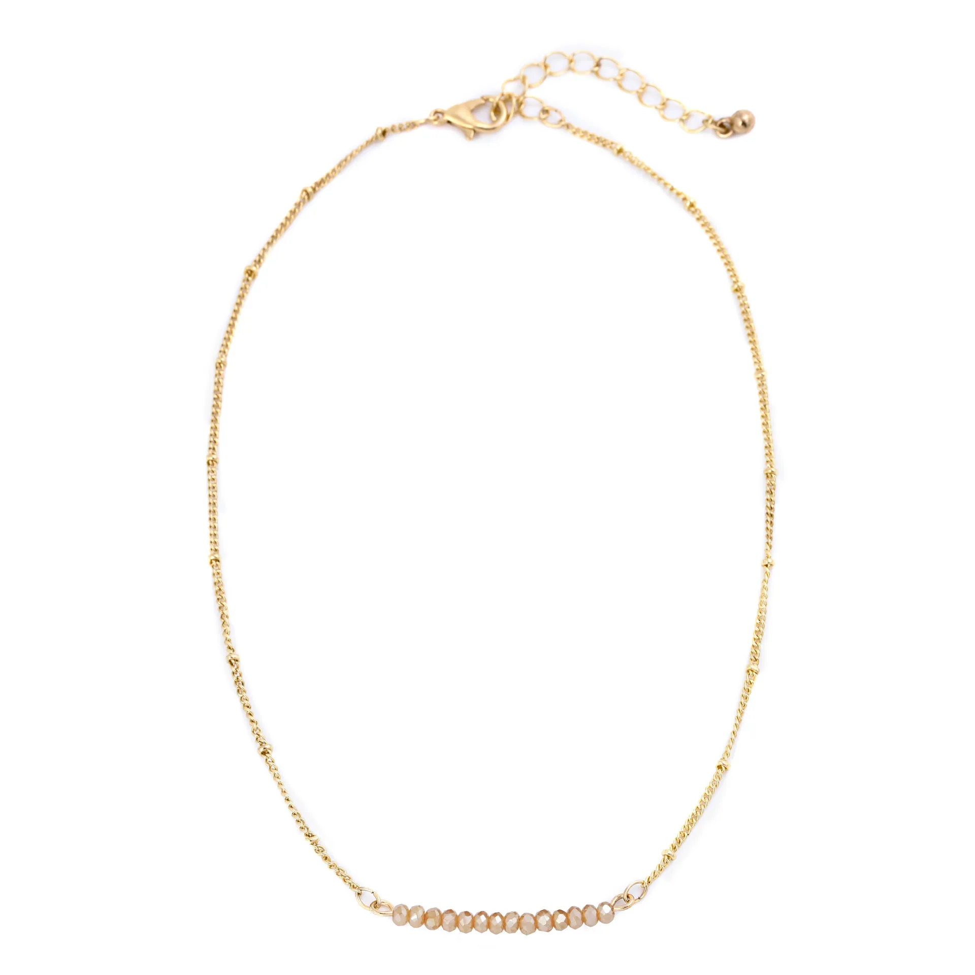 SEDmart ожерелье с натуральным камнем, пресноводным жемчугом и кристаллами для женщин и девушек, модное простое Золотое колье на цепочке, ювелирное изделие, подарок - Окраска металла: 01-2