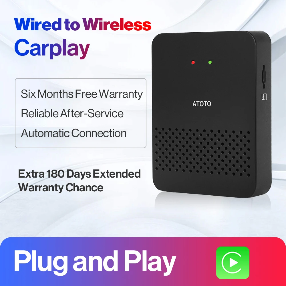 Atoto Car Wireless Carplay Adapter Ios Plug And Play For Audi Benz