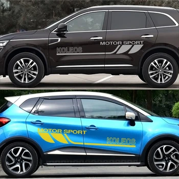 

2 Pcs Auto Vinyl Wrap Auto Decal Racing Car Door Side Stickers for Renault Koleos Graphic Body Decoration Vinyl Film Accessories