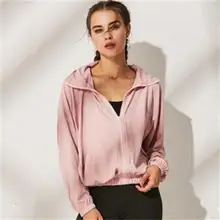 Новая Спортивная одежда для йоги для женщин, для фитнеса, повседневный Топ с длинным рукавом, быстросохнущая дышащая куртка на молнии с капюшоном для женщин