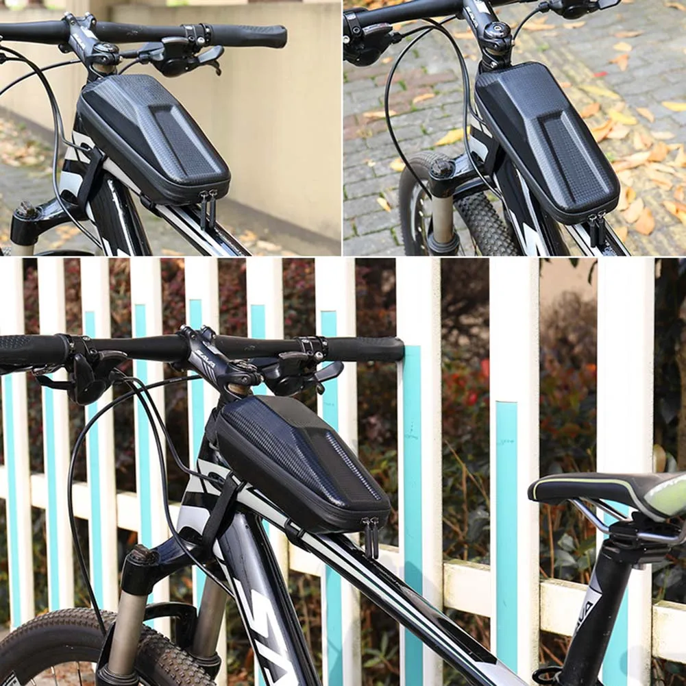 Discount Newly Bike Bag Front Beam Shockproof Waterproof EVA Wear-resistant Carbon Pattern Bicycle Bag  FDX99 5