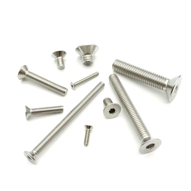 

25/50pcs M4 304 stainless steel hexagon socket hexagon socket ultra-thin ultra-low flat chip head hexagon socket bolt