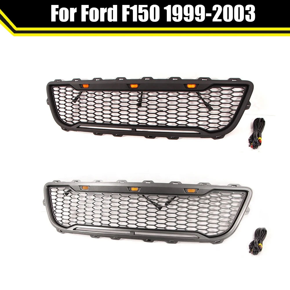 

Pickup Truck Parts Front Bumepr Racing Grill Grille Other Exterior 4x4 Offroad Accessoriesabs ABS Fit For Ford F150 1999-2003