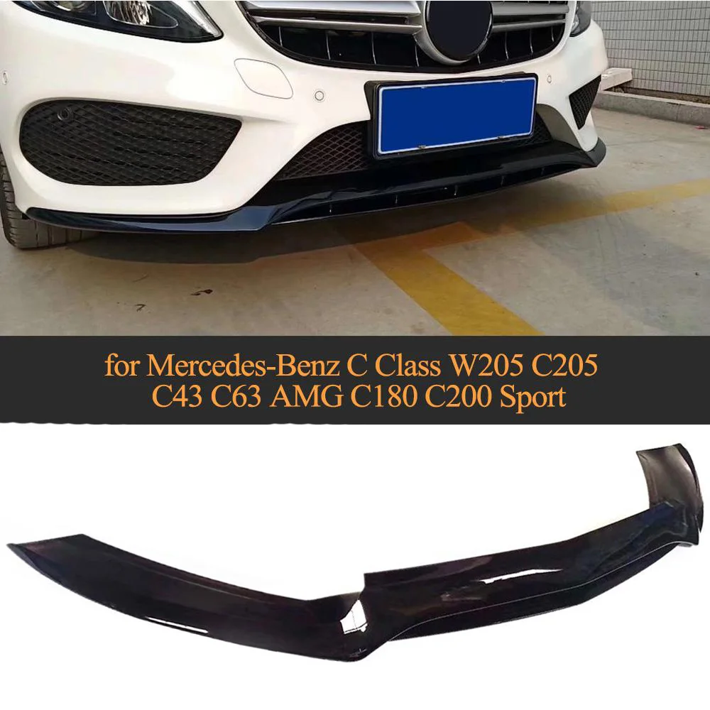 W205 C43 автомобильный передний бампер спойлер для Mercedes Benz C Class Sport AMG 2015 2018 PP передние