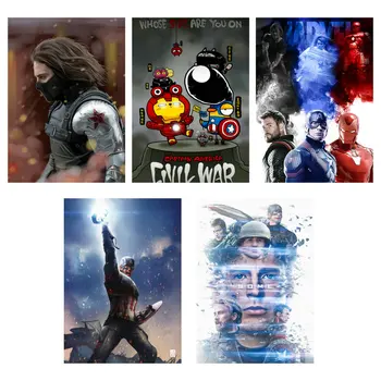 

Private Custom 250GSM Paper Card PostCard Marvel Cinema Universe Avenger Captain America DIY Painted Gift Handmade Accessory