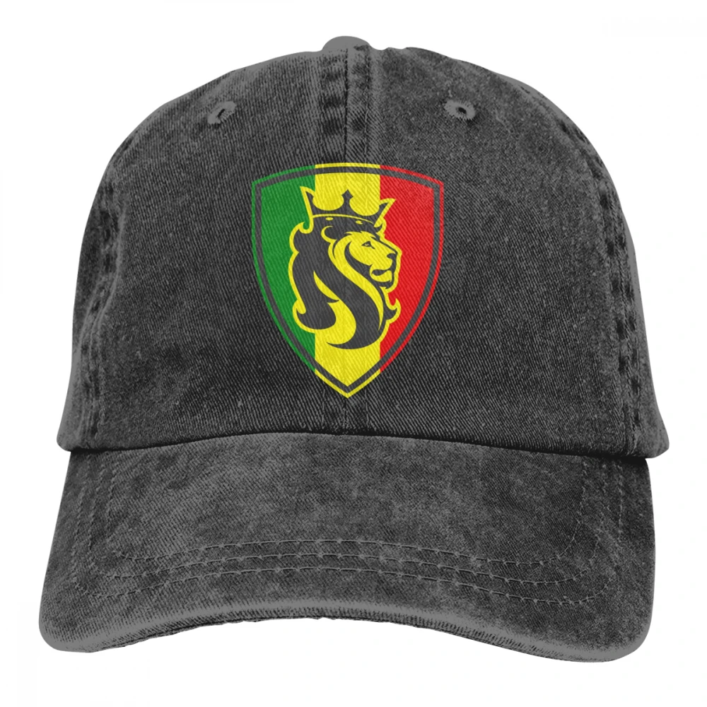 Регги-раста Лев Casquette черный унисекс Мужские Женские джинсовые бейсболка с ремешком кепки Регулируемый Гольф папа шляпа