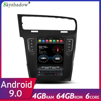 

Vertical Tesla Car DVD Player DSP IPS PX6 Android 9.0 4G +64G SIM GPS Radio Wifi Bluetooth 5.0 For Volkswagen Golf 7 2013-2016