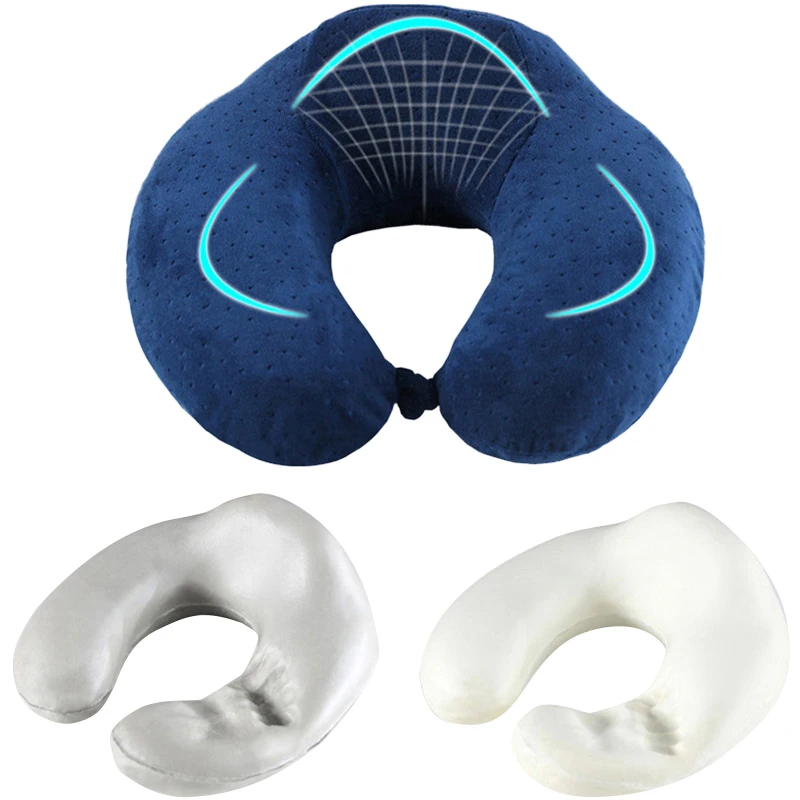 

1PC New Slow rebound memory foam U Shaped Travel Pillow Car Flight Pillows Neck Support Headrest Cushion Soft Nursing Cushion