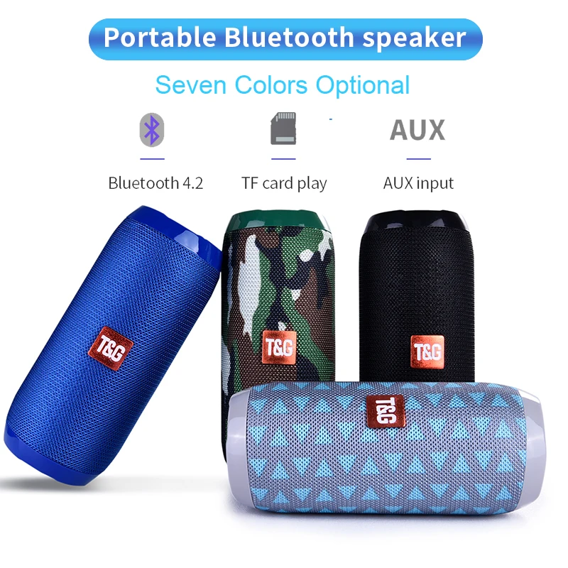 

TG117 Bluetooth Outdoor Speaker Waterproof Portable Wireless Column Loudspeaker Box Support TF Card FM Radio Aux Input