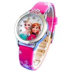 Y Princess Elsa/Детские часы; Новинка 2019 года; яркие детские часы с источником света для девочек; подарок на вечеринку; наручные часы