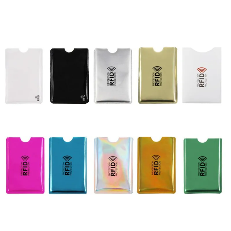 

10PC Anti Rfid Blocking Reader Lock Card Holder Id Bank Card Case Protection Aluminium Metal Smart Anti-theft Credit Card Holder