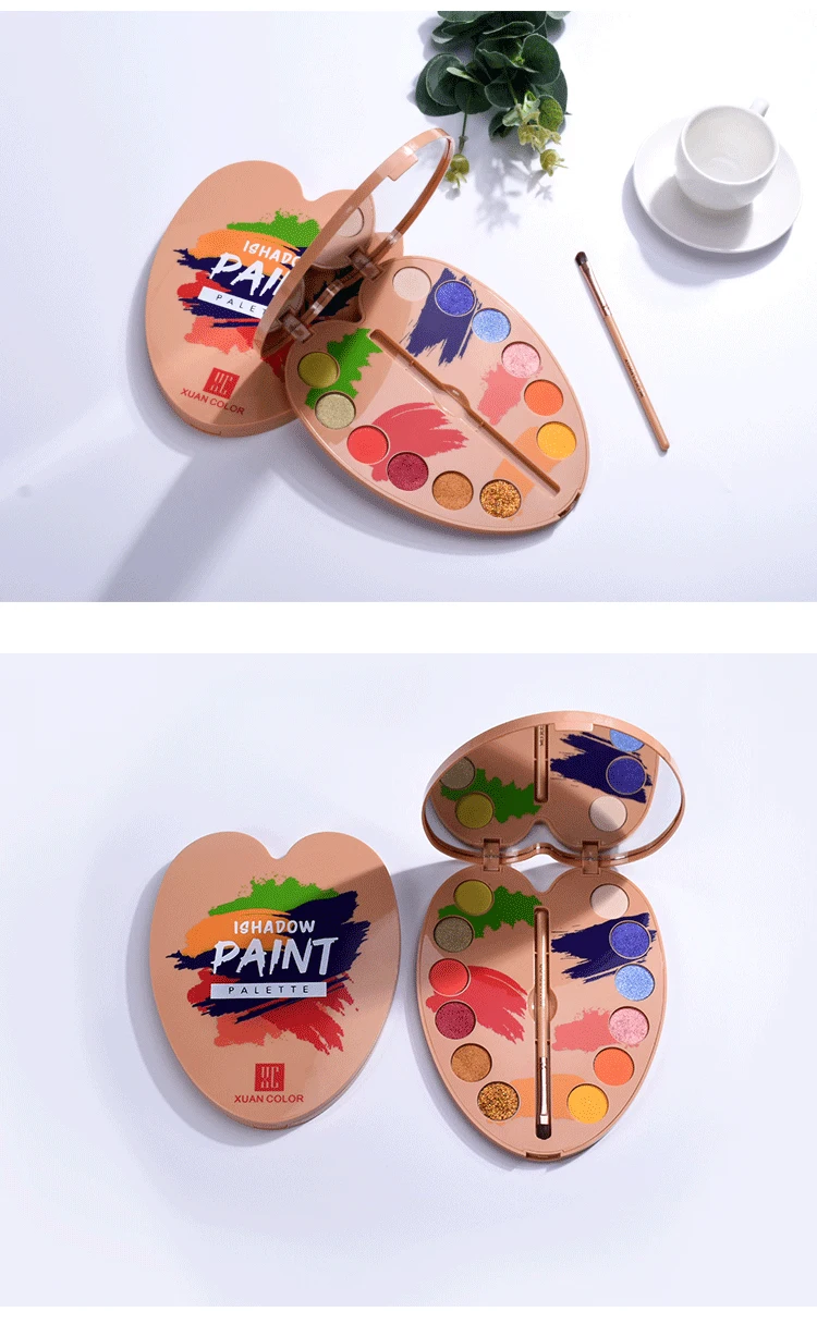 New Eyeshadow Pallete 12 Color Colorful Waterproof Makeup paint Pallete Lasting-Effect Eye Shadow