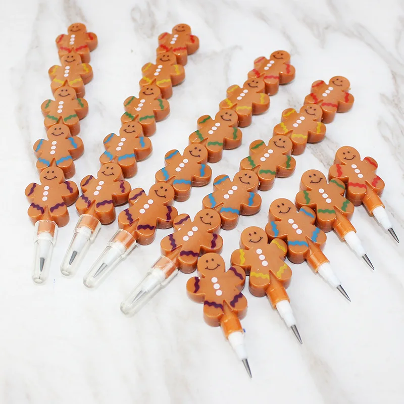 

1Pc Christmas Gingerbread Man Blocks Writing Drawing Pencil Rewarding Gift