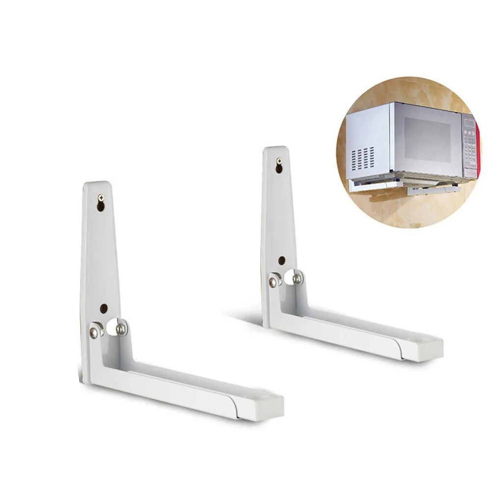 

Home Microwave Bracket Kitchen Tools Adjustable Accessories Foldable Wall-Mounted Telescopic